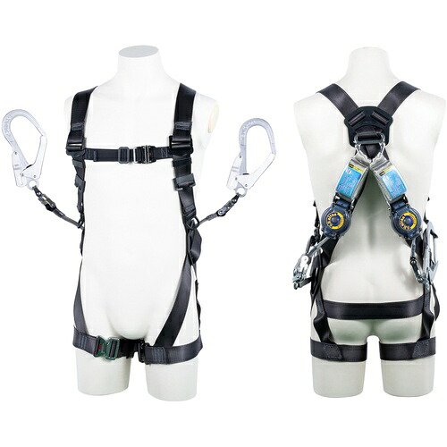 TSUYORON ( 藤井電工 ) 黒影馬具 ツインランヤード付き添い人 鍵を掛ける規則体系付き添い人巻取式SRリトラ うす暗い薄墨色 S大きさ ( TH5042TR93SVOTDGS2R23JANBX ) 【製造業者取寄】
