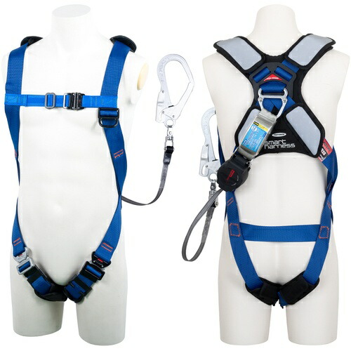 【SALE通貨価値】TSUYORON ( 藤井電工 ) かっこ良い馬具 シングルランヤード付き添い人 鍵を掛ける規則体系付き添い人巻取式ワン・ハンドリトラ 青 L大きさ ( THSM510OH93SVOTBL4LR23JANBX ) 藤井電工(株)