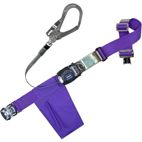 【SALE通貨価値】TSUYORON ( 藤井電工 ) 胴三尺帯型墜ちる取り締まり用物の具(巻取手合い)鍵を掛ける規則体系なし リトラ 紫 M大きさ 幅50MM×長さ1200MM ワンタッチバックル遣りくち ( 結核症-RN-OT599K-P-M-JAN-BP ) 藤井電工(株)