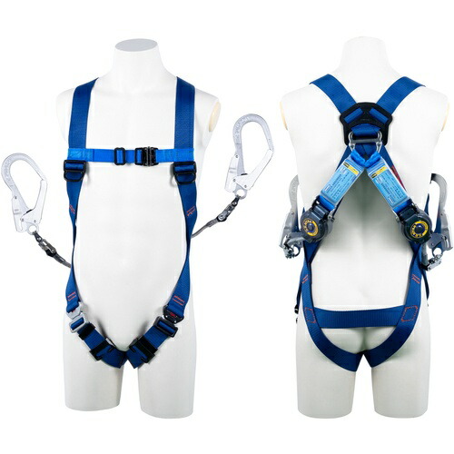 TSUYORON ( 藤井電工 ) 点火装置馬具 ツインランヤード付き添い人 鍵を掛ける規則体系付き添い人巻取式SRリトラ 青 LL大きさ 130KG相応う型 ( TH5102TR93SVOTBL4LL130K2R23JANBX ) 【製造業者取寄】