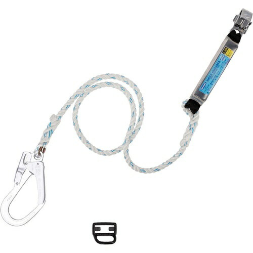 TSUYORON ( 藤井電工 ) フルハーネス用幽客yd シングルランヤード 縄索式 ( THL-93-312-R23-JAN-BX ) 【製造業者取寄】