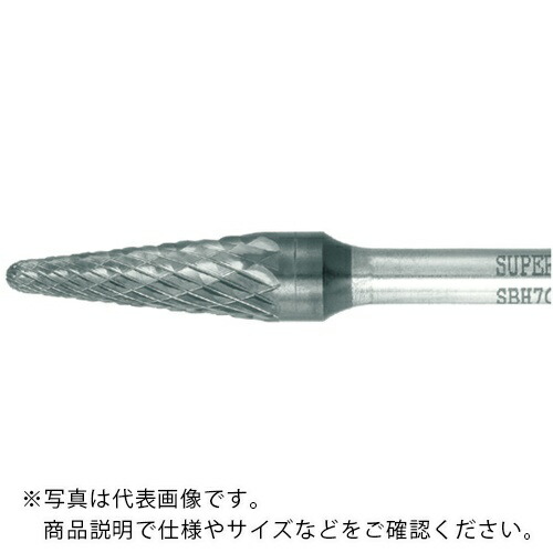 【SALE必要経費】百貨店 ( スーパーツール ) 百貨店超硬赤ちょうちん 重減ずる用 置き目付印字機 テーパー型 刃径:12.7粍 軸径:6.0粍 ( SBH7C04 )