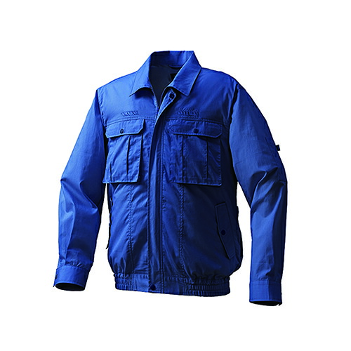 空調服 空調服R 制電長袖ブルゾン(フルハーネス対応)（ウェア、休止フック2個付） & 空調服R スターターキット ( KU92100/ネイビー/3Ｌ + SKSP02G )