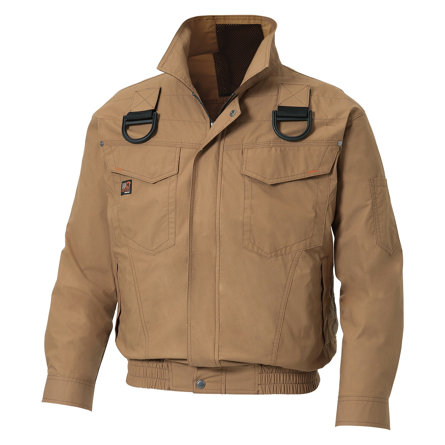 サンエス 空調風神服Rフルハーネス用長袖ブルゾン+デバイスセット ( KF91400G+20ｷｬﾒﾙ+M + RD9291J + RD9230H )