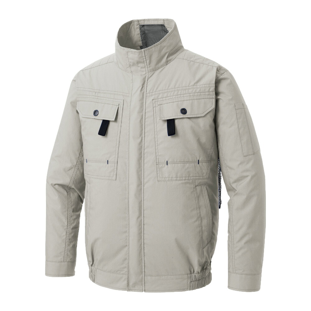 サンエス 空調風神服Rフルハーネス用長袖ブルゾン+デバイスセット ( KF92400G+6ｽﾄｰﾝｸﾞﾚｰ+6L + RD9291J + RD9230H )