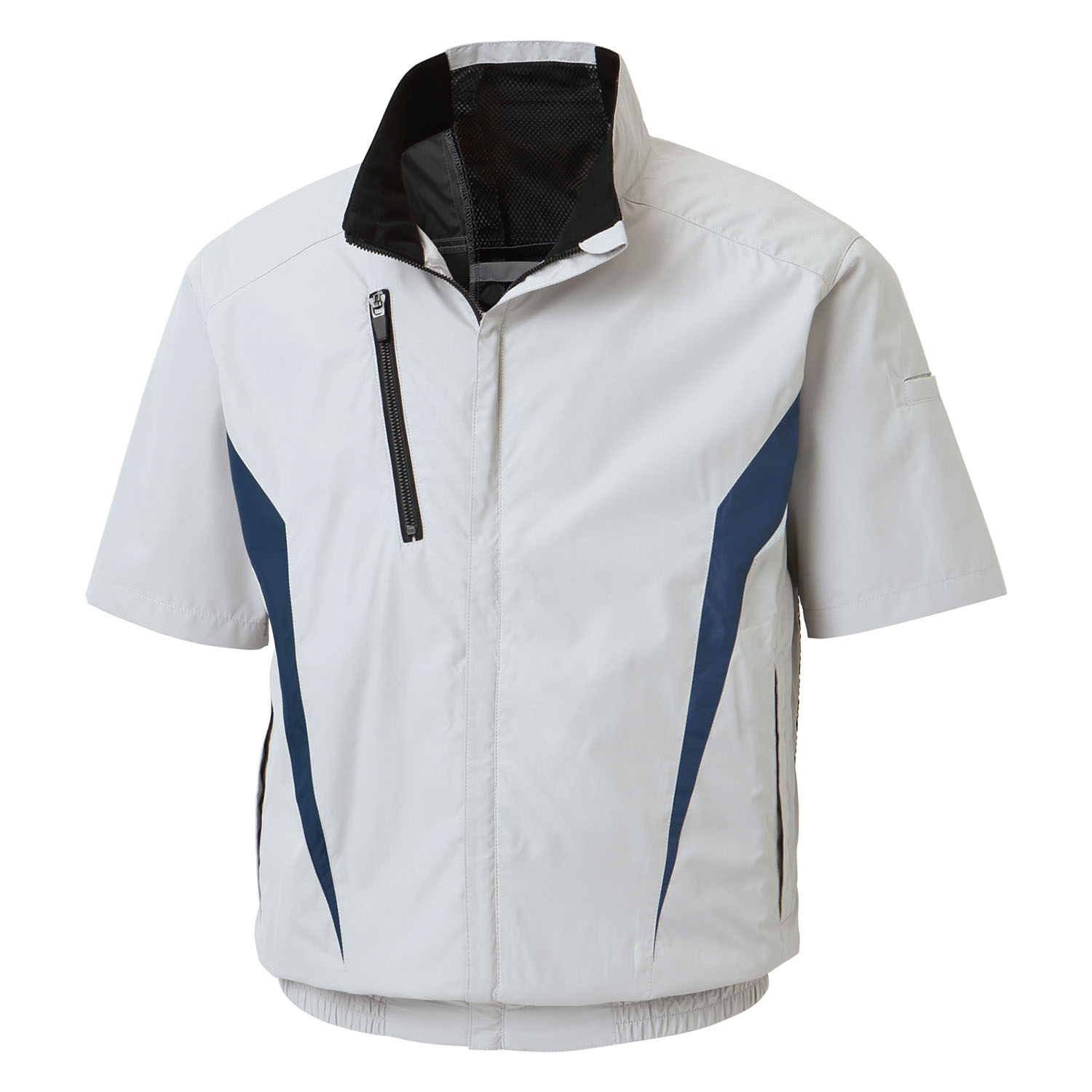サンエス 空調風神服Rチタン加工半袖ブルゾン+デバイスセット ( KF100+6ｼﾙﾊﾞｰｸﾞﾚｰ+4L + RD9291J + RD9220HN )