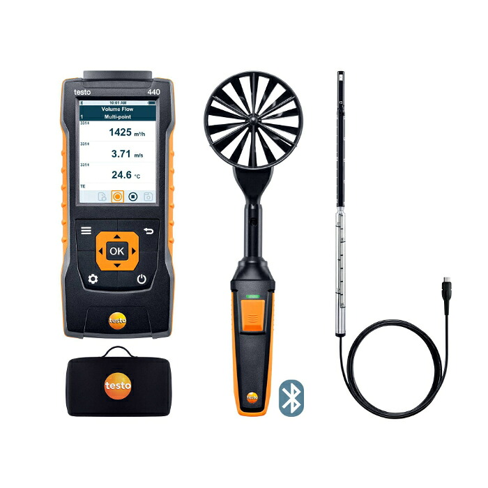 テストー testo 440 風速プローブセット1 testo 440 風速ﾌﾟﾛｰﾌﾞセット1 ( 0563 4406 )