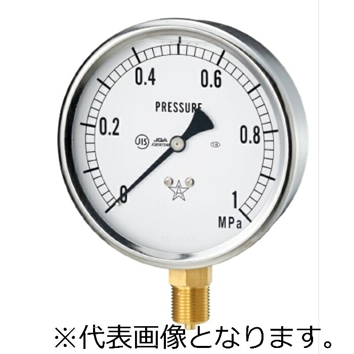 右下精器 グリセリン入圧力計(汎用品） ( AU3/8-100X0.16MPa )