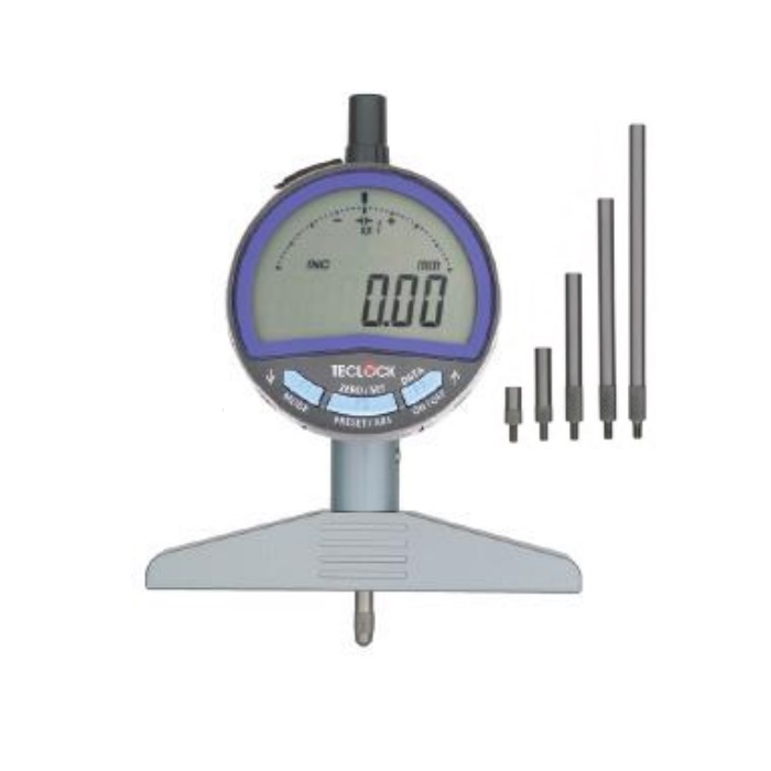 テクロック デジタルデプスゲージ最小表示量0.01mm Φ3.2鋼球測定子タイプ ( DMD-215A )