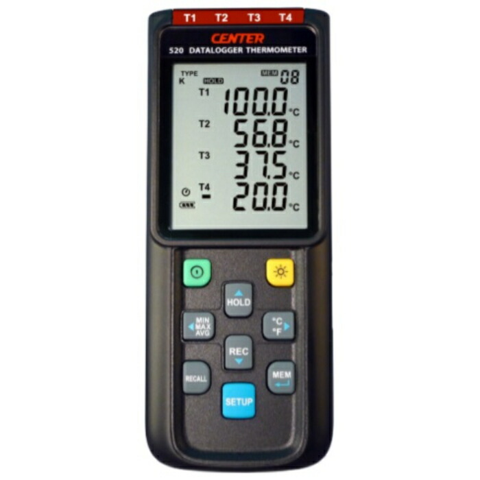 【SALE通貨価値】A-GAS JAPAN 資料ロガー体温計 ( CENTER-520 )