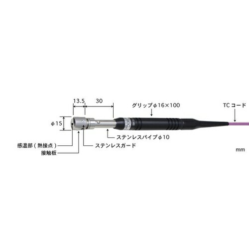ANRITSU ( 安立表示計器 ) 静止状態境界線の外側用体温検知器 A形つづき物 -50～500℃ 手合いK 引っ切り無い、平行 30粍標準尺度繋ぎ ( AX-231K-00-1-TC1-ASP )