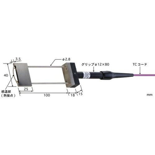 ANRITSU ( 安立計器 ) 薄形・細溝用温度センサ THシリーズ ( TH-11K-010-1-TC1-ASP )