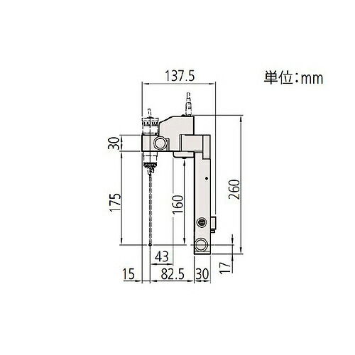 ミツトヨ 真円度測定機 付属品 12AAF203/2倍深穴用ホルダ