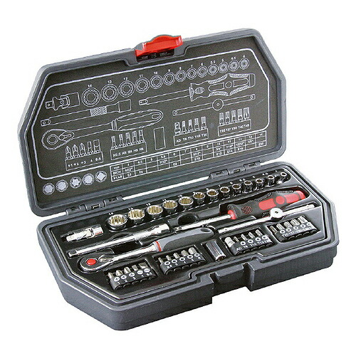 スエカゲツール 1/4”スプラインソケットセット39PC ( PA852 )