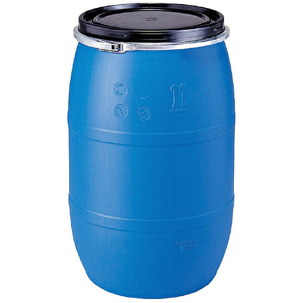 三甲 プラスチックドラム オープンタイプ ( 850007-01 PDO120L-1 ブルー )