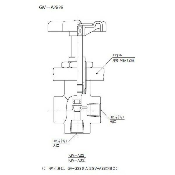 ダイキン 翦断応力計用立ちふさがる弁 ( GV-A33 )