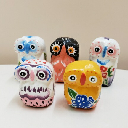 ふくろう バリ木彫り 5デザイン 花柄 梟の置物 アジアン雑貨 バリ雑貨 フクロウ Mgpadel Com