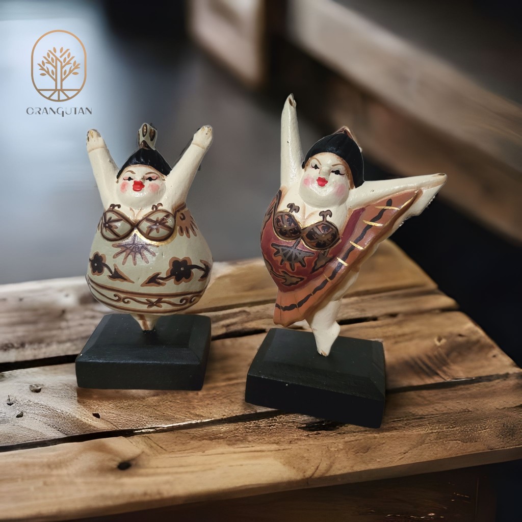 楽天市場】民族 古代人形 木製置物 民族人形 バリ木彫り