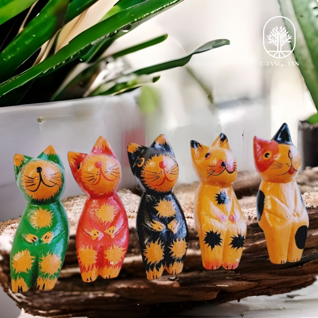 楽天市場】10000043 アジアン雑貨 木彫り アニマル ねこ うさぎ