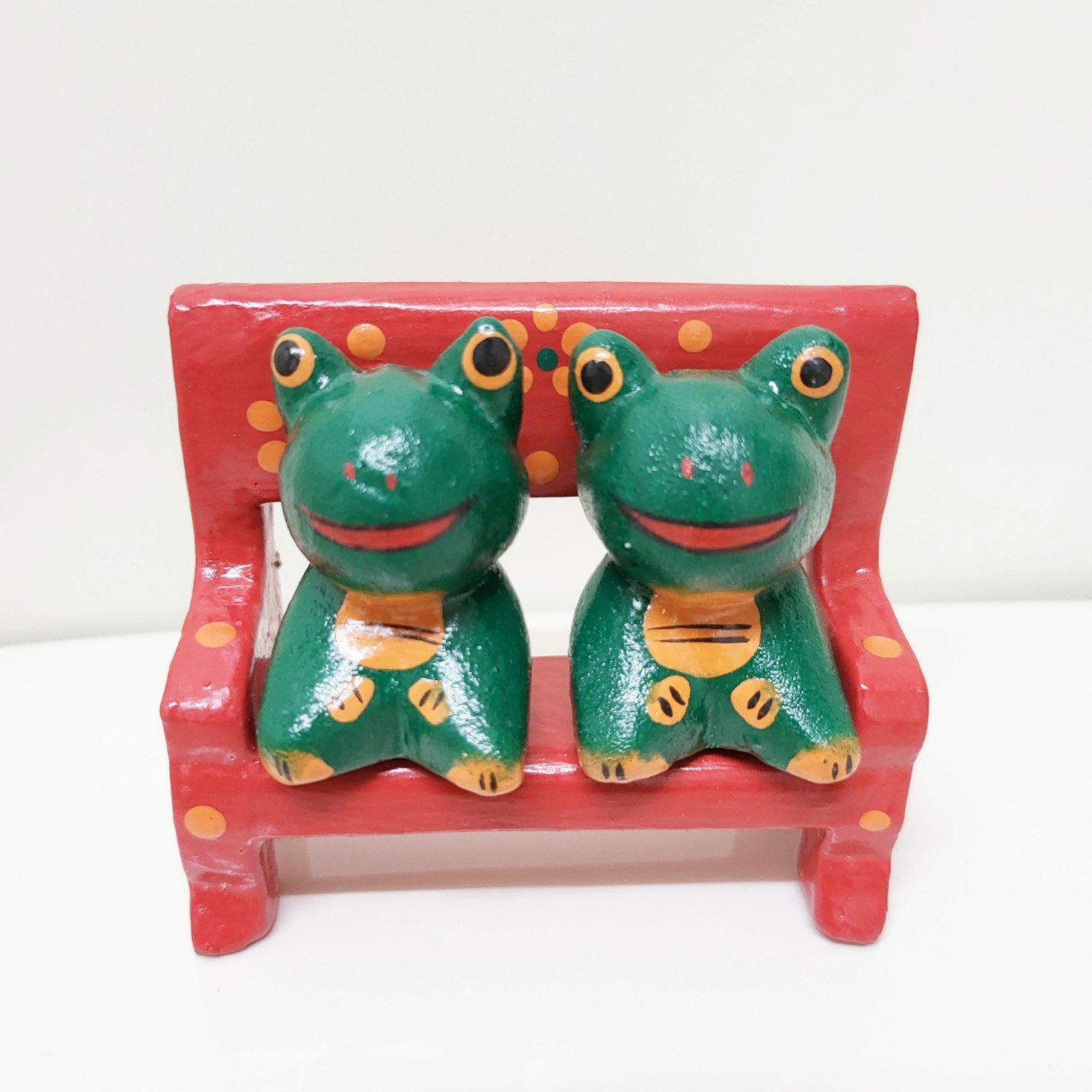 楽天市場】花柄木彫り カエル 蛙 カエル木彫り カエルの置物 アジアン