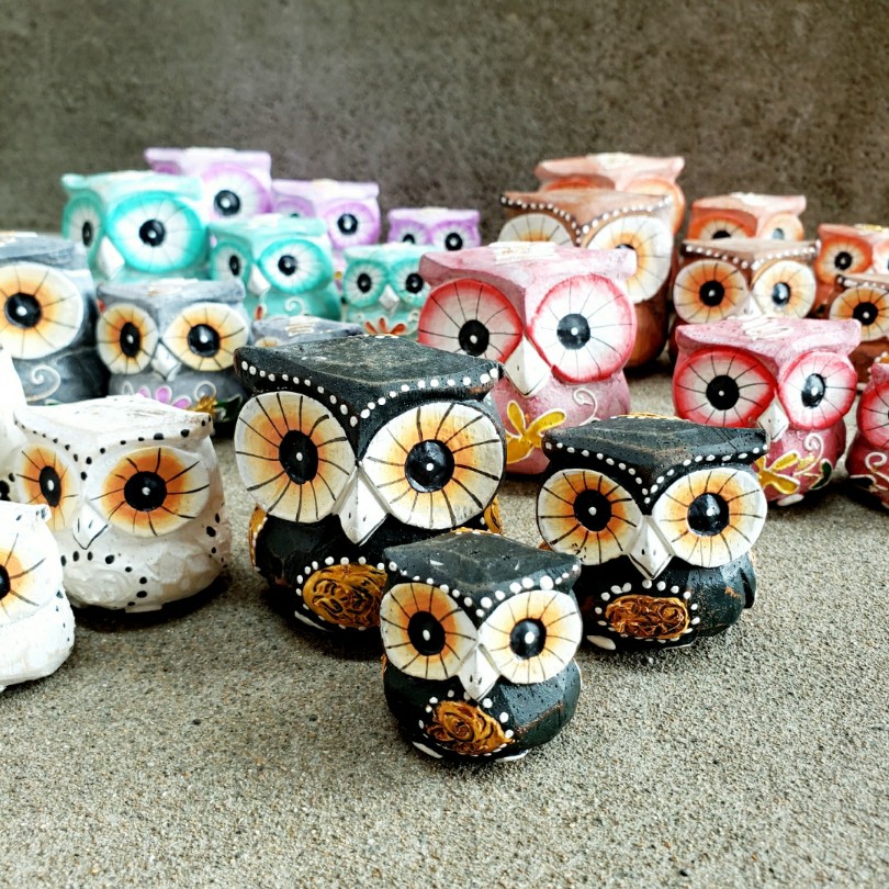 楽天市場】木彫り ふくろう 置物 槐（えんじゅ）の木製 北海道 阿寒湖