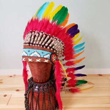 ウォーカウル フェザーかんむり ロング 虹霓 ネイティブ アメリカ インディアン 羽根山巓 羽根飾り 鳥打ち帽 コスプレ ハロウィン Acilemat Com