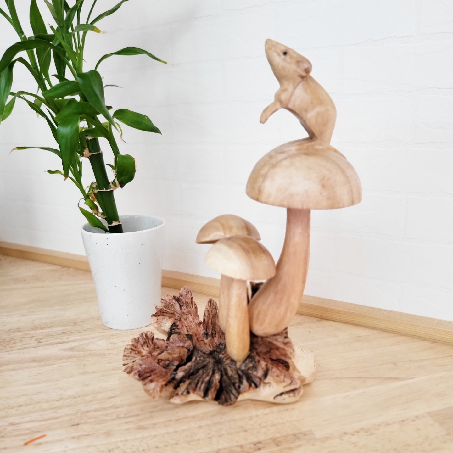 楽天市場】ドイツ製 オブジェ 木製 キノコ 北欧 置物 玄関