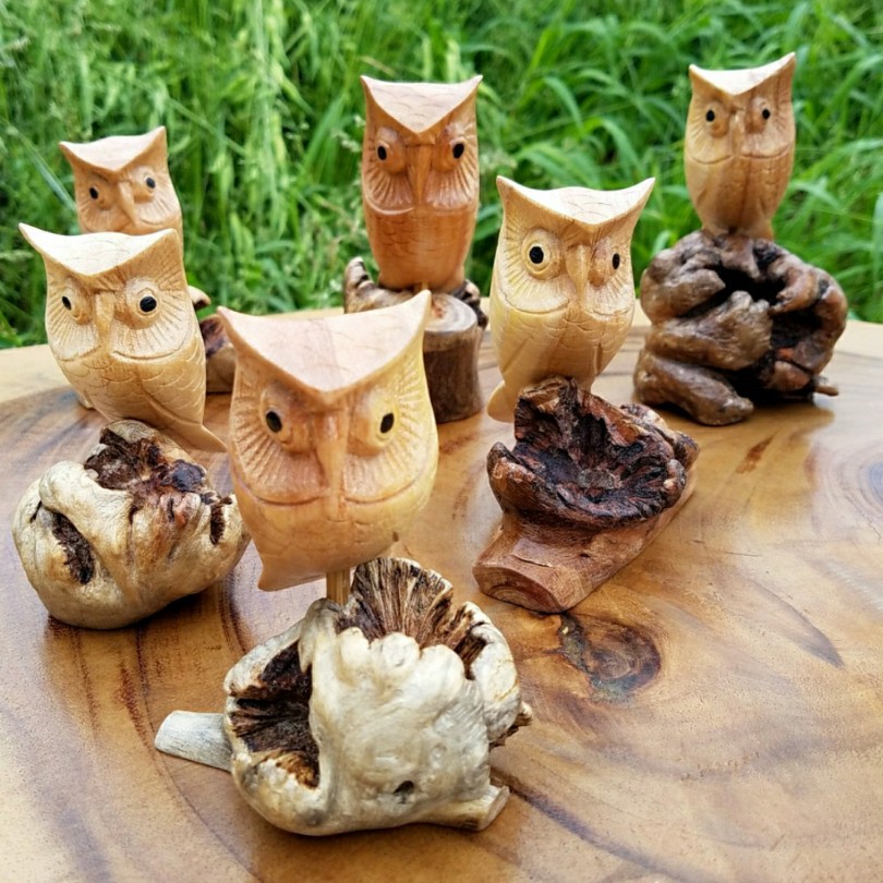 【ういるぴい工房】ゆらりんこ　ふくろう　クラフト 楽天市場】木彫り ふくろう ゆらりんこ ふくろう 小 うぃるびぃ