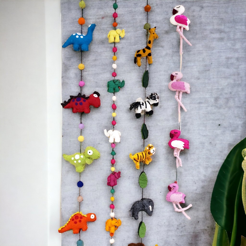 楽天市場】10002511 フェルトモビール ネパール きのこ 小鳥 ぞう