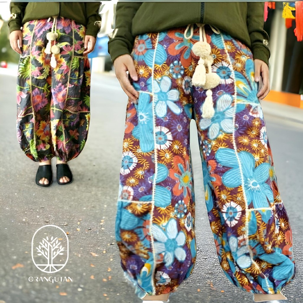 y’s パッチワークパンツ ワイドパンツ　ブラック　コットンリネン KUON クオン パッチワークパンツ サイズS/M ボトムス ミリタリー