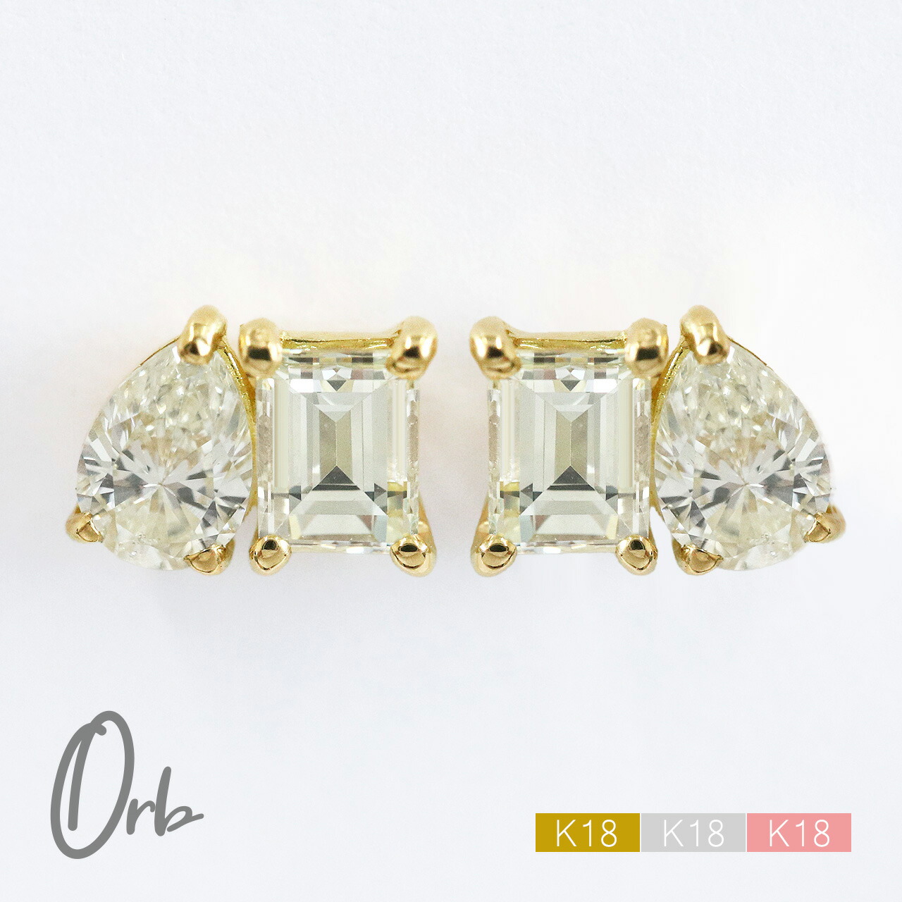 楽天市場】ペアシェイプ マーキス ダイヤモンド ピアス 0.5ct