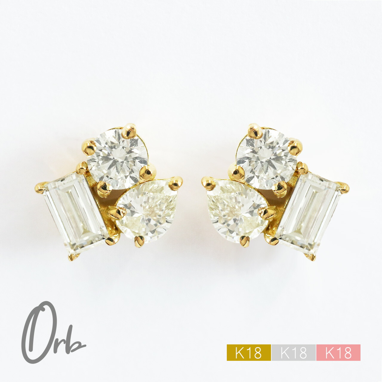 PT 0.237 ペアシェイプダイヤ ピアス PT 0.237 ペアシェイプダイヤ ピアス