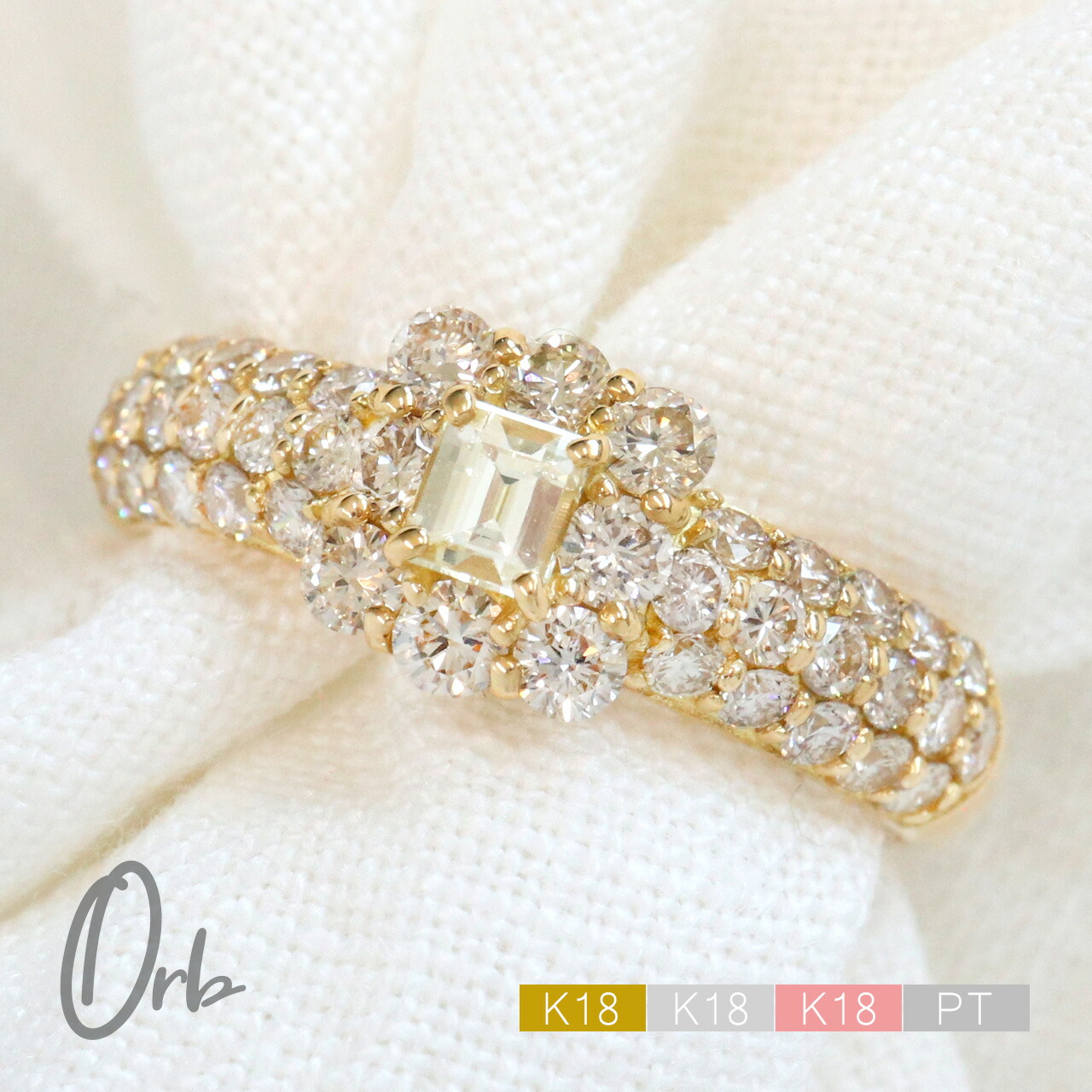 楽天市場】1ct ダイヤモンド コンビネーション リング k18 pt900