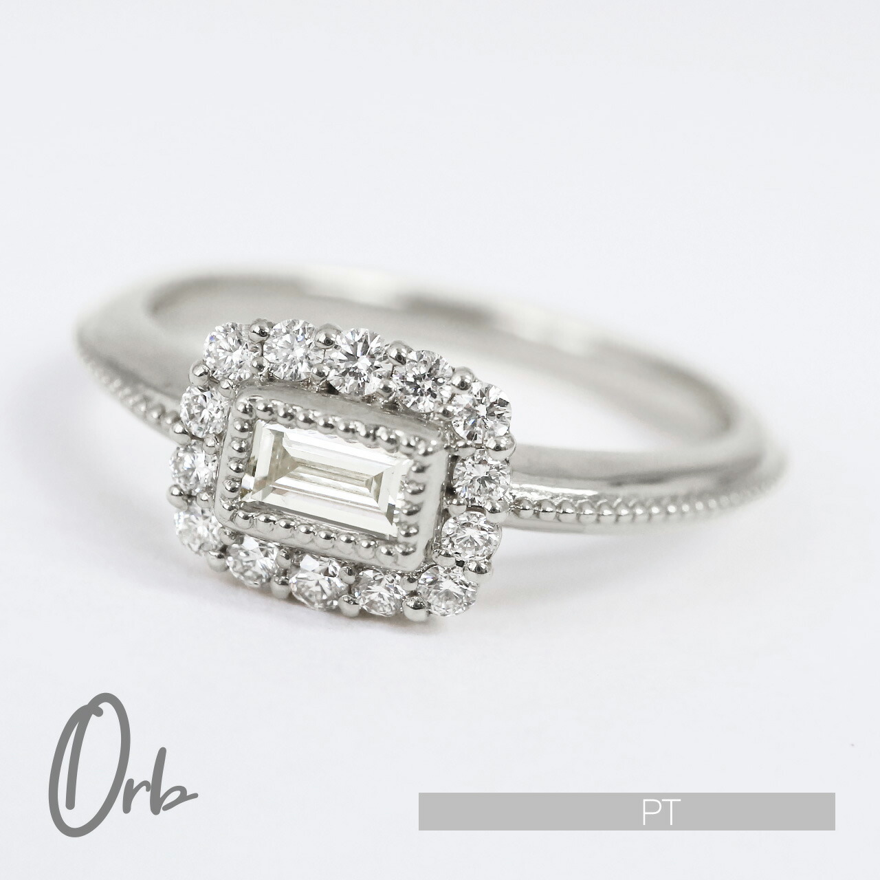 楽天市場】k18 バゲットダイヤ リング ダイヤモンド 指輪 0.3ct