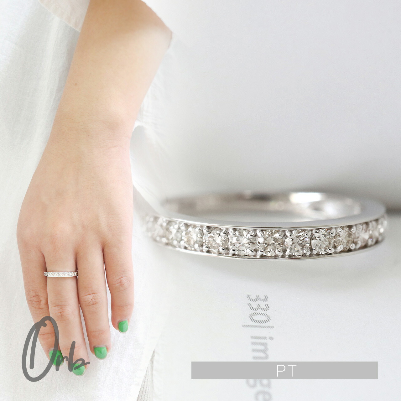 楽天市場】pt900 ダイヤモンド レール エタニティリング 1ct 1カラット