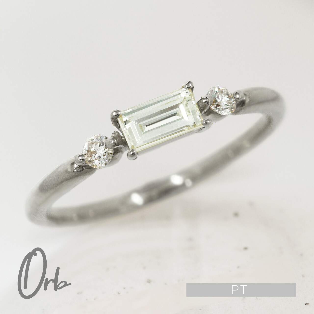 【42600円購入→32000円】本日のみK18 バゲットカット リング 14号 楽天市場】k18 バゲットカット ダイヤモンドリング 0.26ct レディース