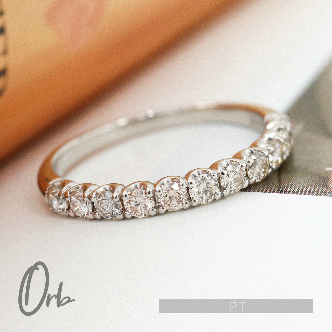 PT エタニティリング ダイヤモンド pt900 プラチナ 0.5ct 0.5カラット ツメ 留め 重ね付け エタニティ リング 指輪 レディース 日本製