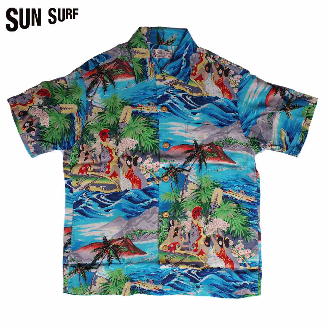 SUN SURF ハワイアンアロハシャツ M SUNSURF(サンサーフ)ss35805「SACRED GARDEN/セイクレッド