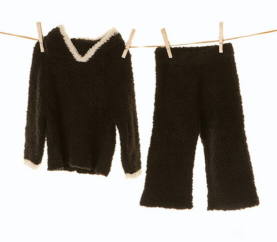 ベアフットドリームス Barefoot Dreams ベビー用パイルパーカー＆パンツ上下セット エスプレッソ