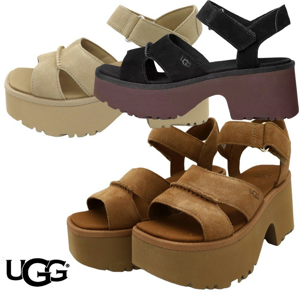 【UGG】レインス サンダル スエード ヒール フットベッド UGG Australia UGG(アグ)サンダル キャプトレイル ストラップ