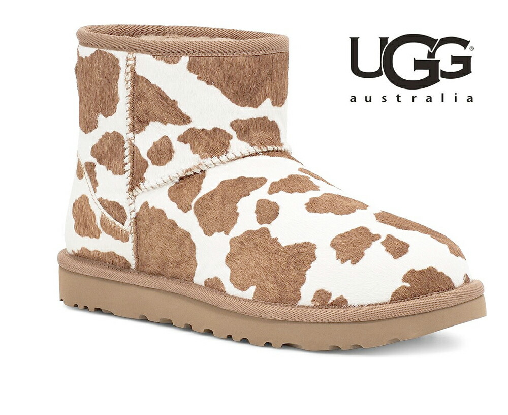 市場 UGG クラシックミニカウ ムートンブーツ ショートブーツ アグ 牛柄ハラコ