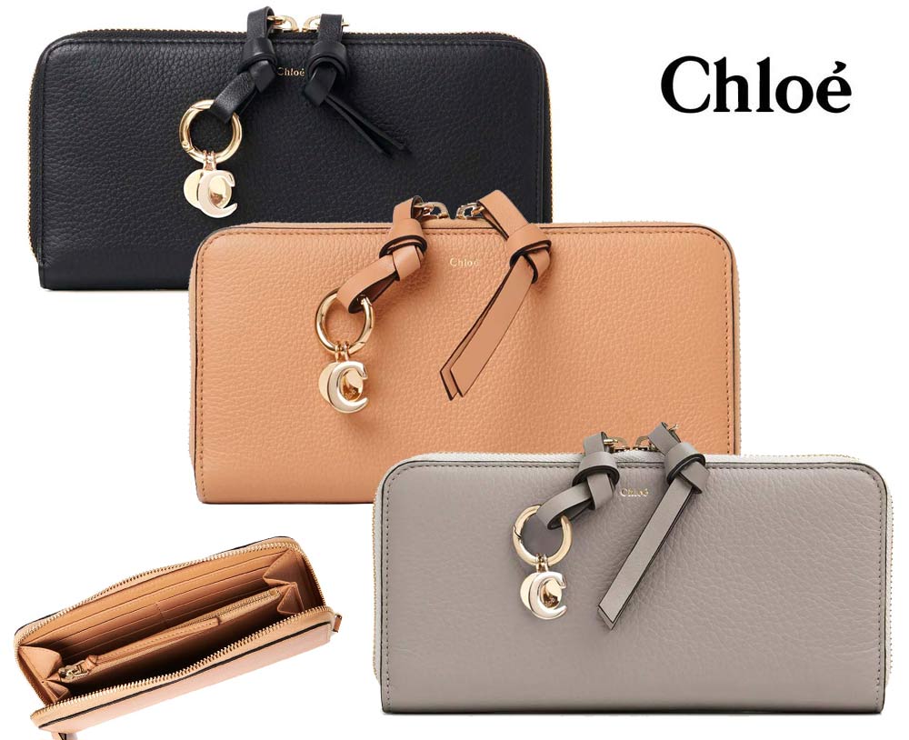 素晴らしい クロエ CHLOE Alphabet ロングジップウォレット