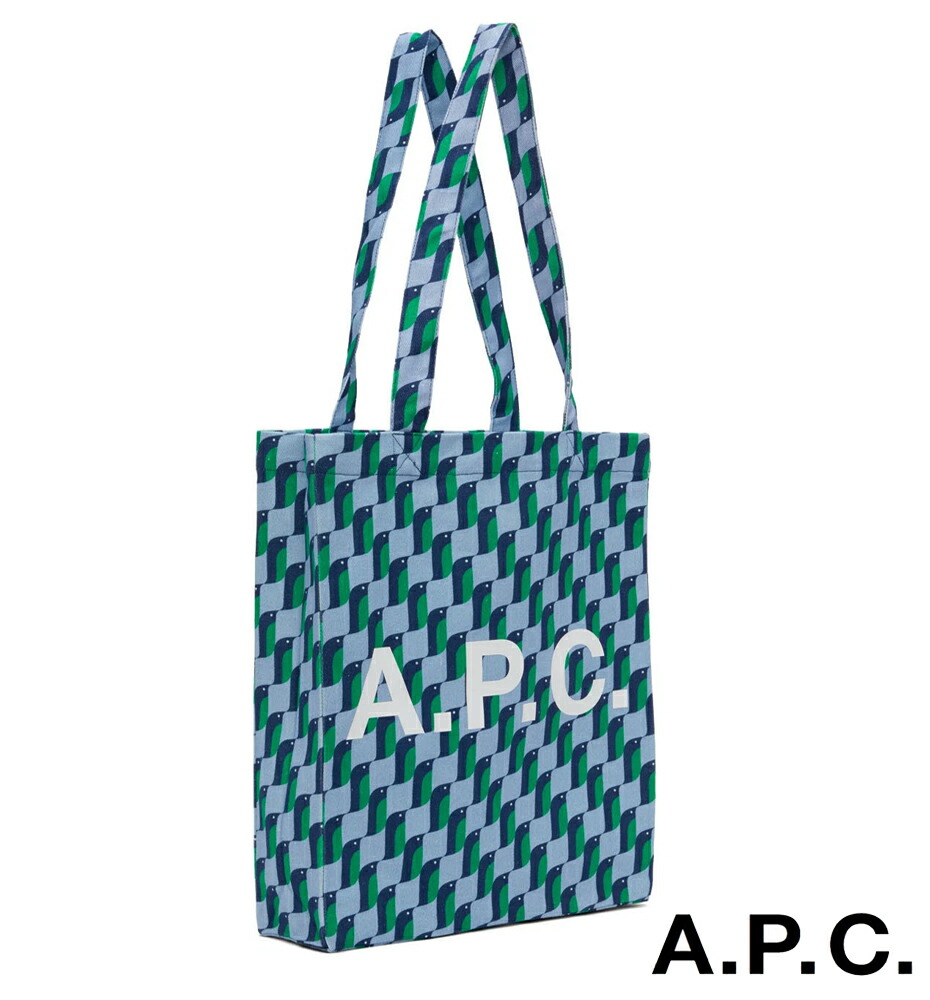 楽天市場】A.P.C. アーペーセー ペンギン柄トートバッグ ブルー