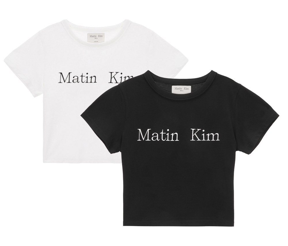 Martin Kim マーティンキム Tシャツ 韓国限定 ロゴ ロング丈の+