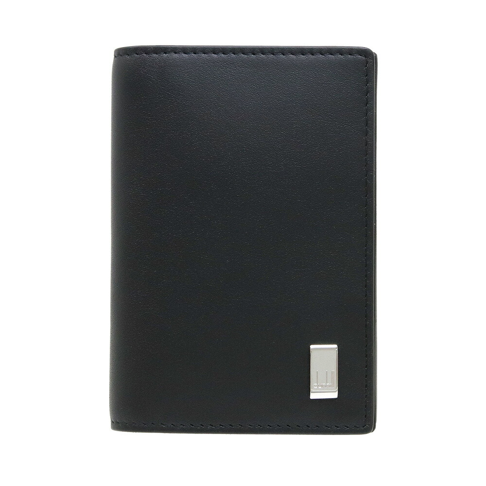 ダンヒル dunhill レザー名刺入れ カードケース パスケース メンズ ギフト 2026 19F2F47AT001R DUQD4700A サイドカー SIDECAR ブラック×シルバー