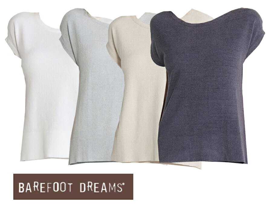 代引不可 ベアフットドリームス Barefoot Dreams Tシャツ レディース半袖カットソー Barefoot Dreams Cozychic Ultra Lite Cap Sleeve Tee あす楽対応 関東 代引不可 Www Rvworkshop Com