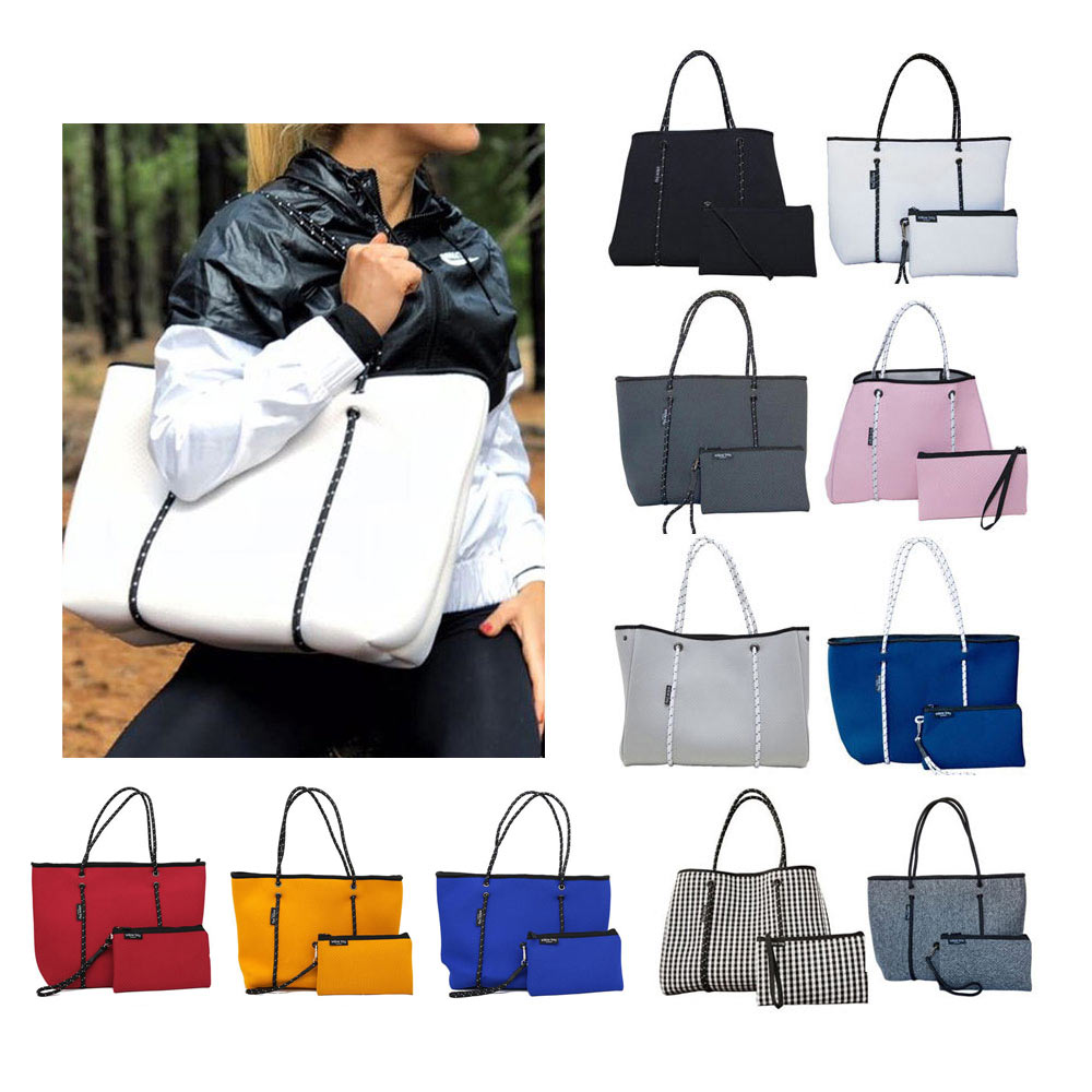 楽天市場 Willow Bay ウィローベイ ネオプレントートバッグ ポーチ付き Neoprene Tote Bag マザーズバッグ ブラック グレー ホワイト あす楽対応 関東 海外ブランドセレクト Oc