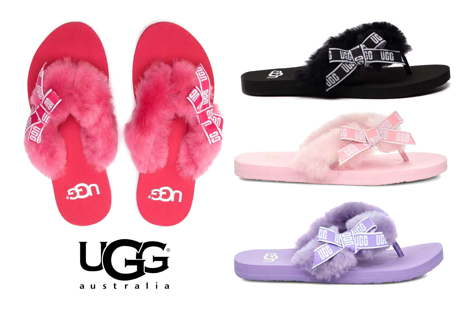 楽天市場 Ugg アグ サンダル ムートンビーチサンダル Sunset Graphic サンセットグラフィック ファー付きレディーストングサンダル あす楽対応 関東 ブランドshop オレンジクッキー