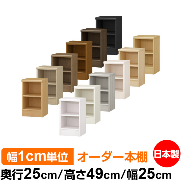 楽天市場】本棚 薄型 大容量 収納 奥行25cm 高さ49cm 幅55cm｜日本製
