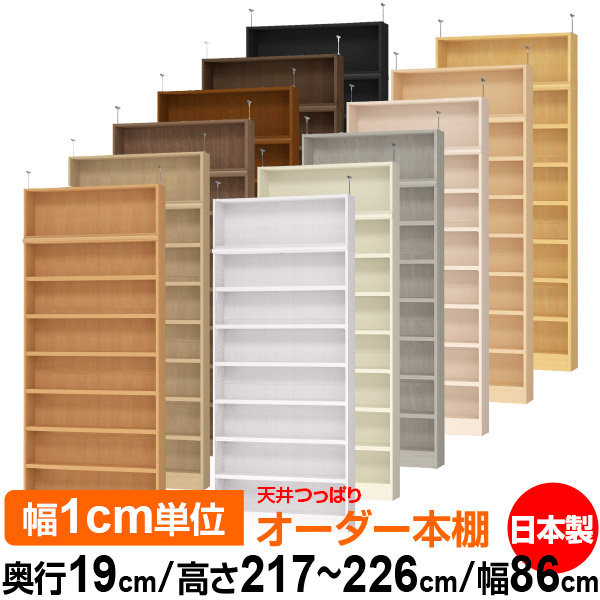 上昇限度 つっぱり 購入注文 書物棚 納める 棚 書物棚 仕合わせ 大きさ購入注文 薄型 上昇限度 突っ張り【貨物輸送無料】上昇限度つっぱり 購入注文仕合わせ 奥ぶかさ19糎 高さ217～226糎 幅86糎【耐荷重・手ごわい印字機】【購入注文書物棚 本納める 分かりやすい 牢固たる か細い 書庫 納める】